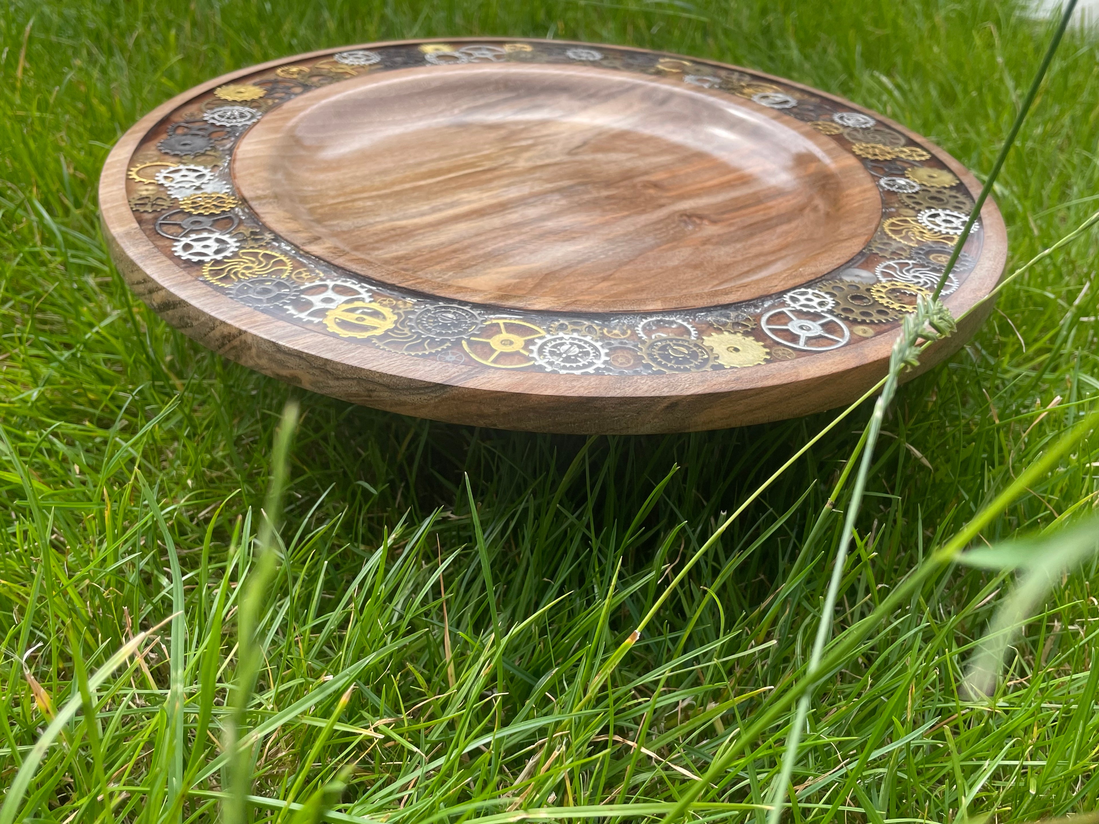 Steampunk Walnut Platter