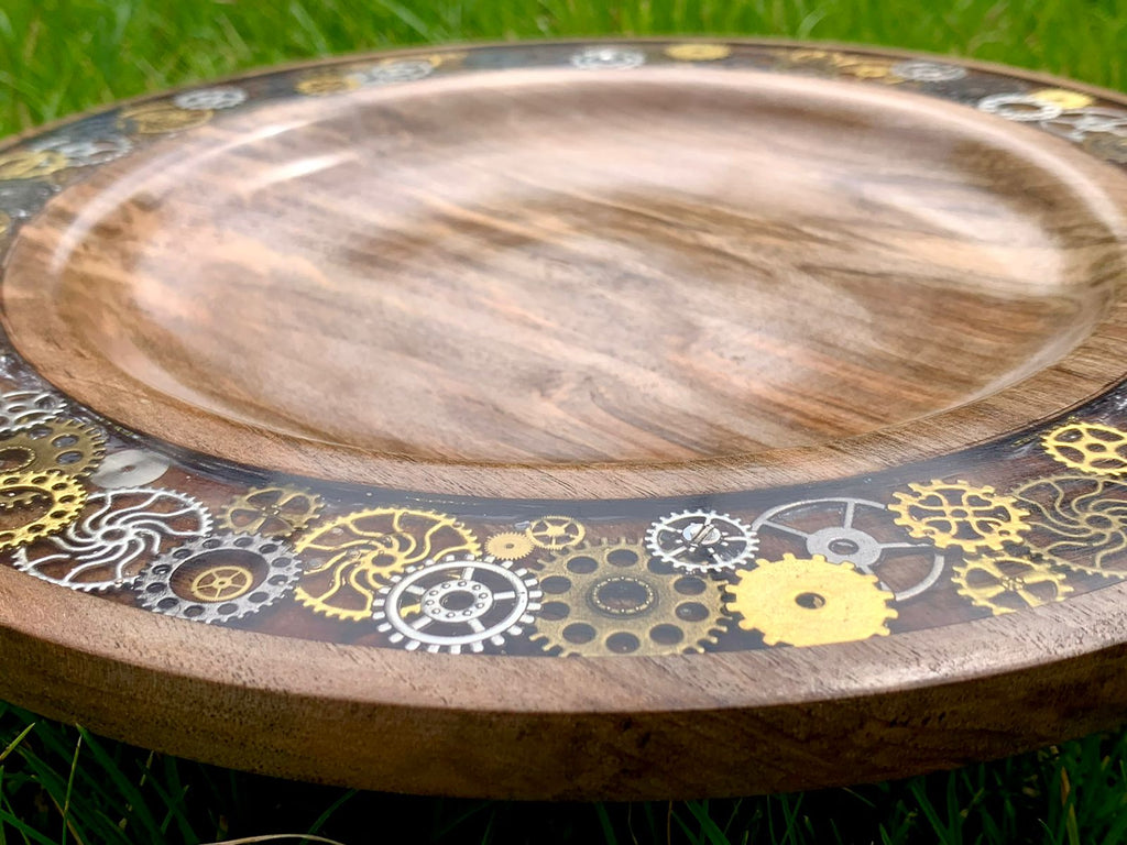 Steampunk Walnut Platter
