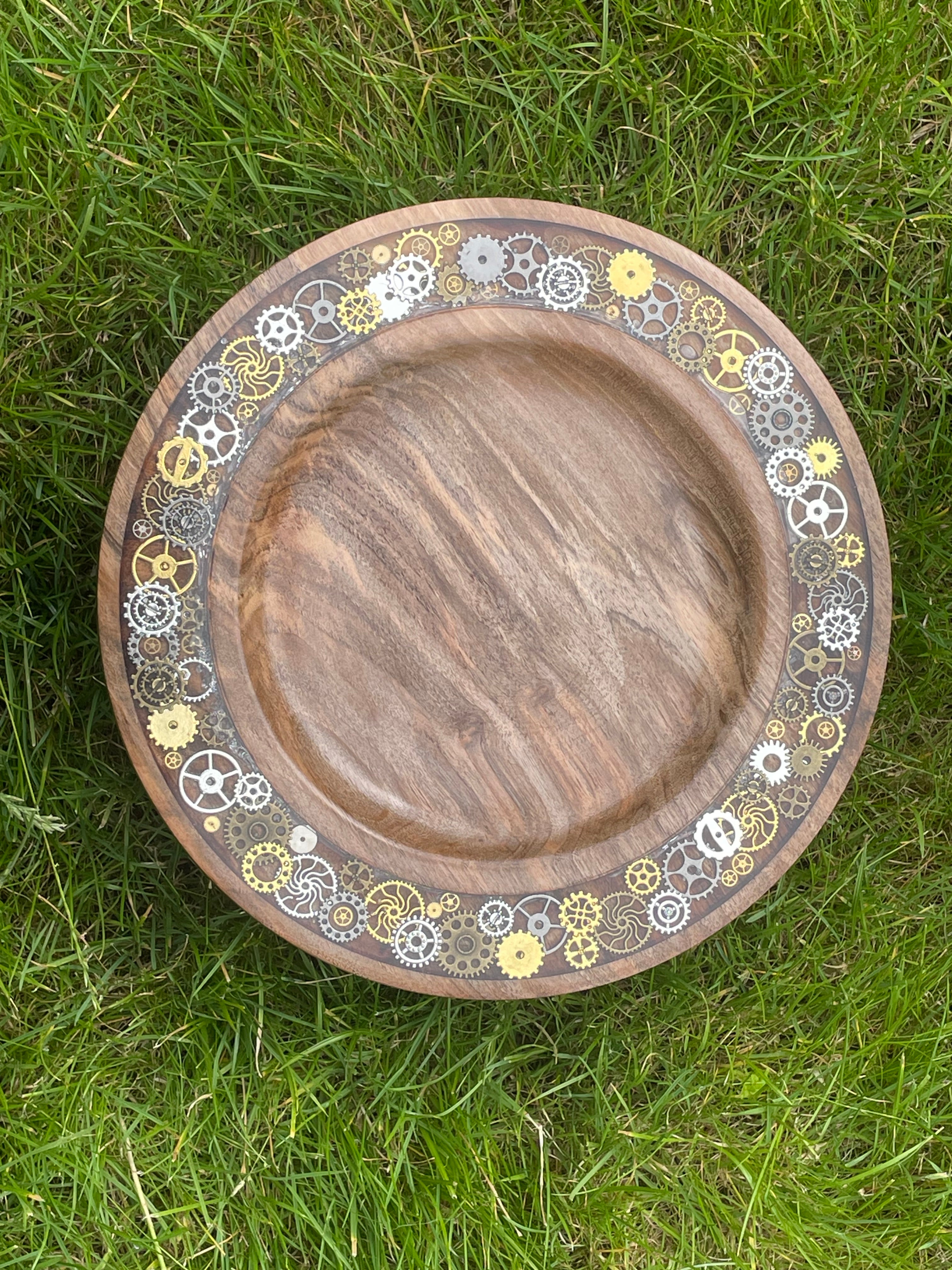 Steampunk Walnut Platter