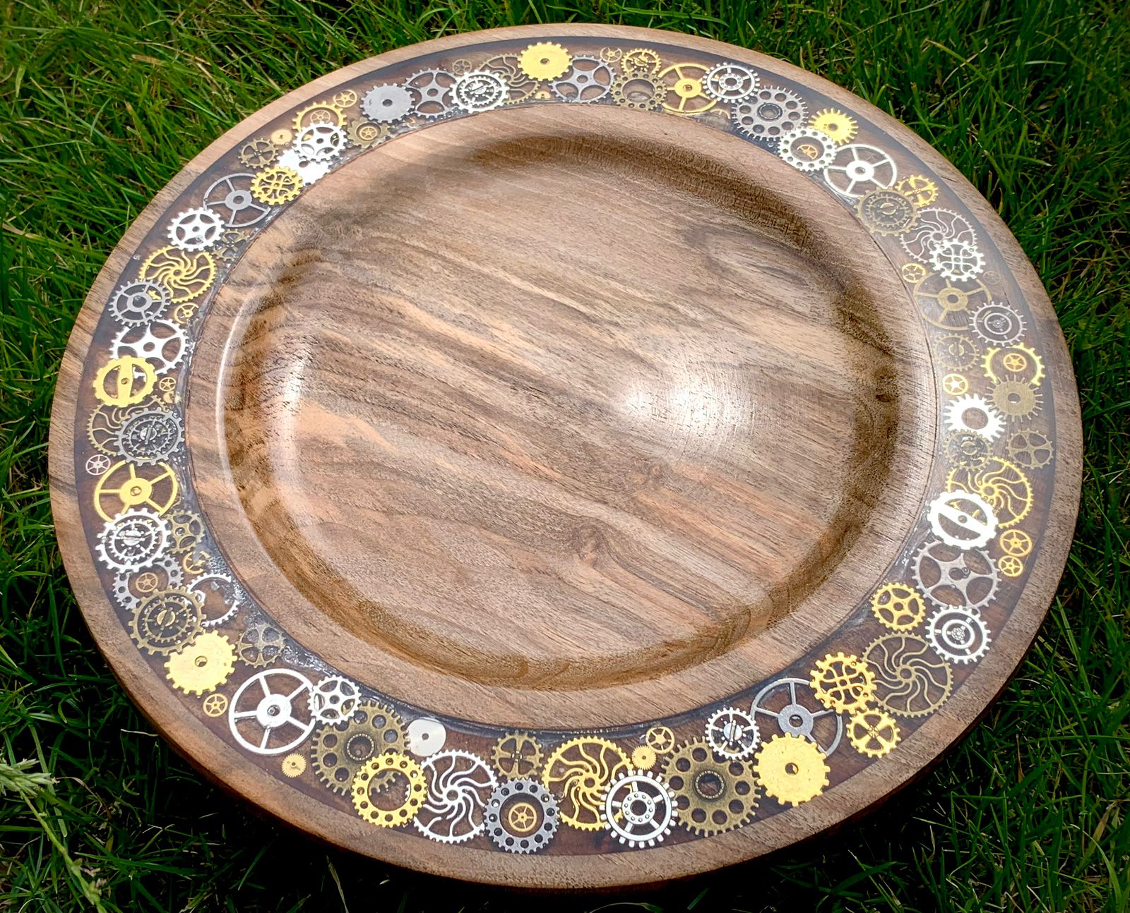 Steampunk Walnut Platter