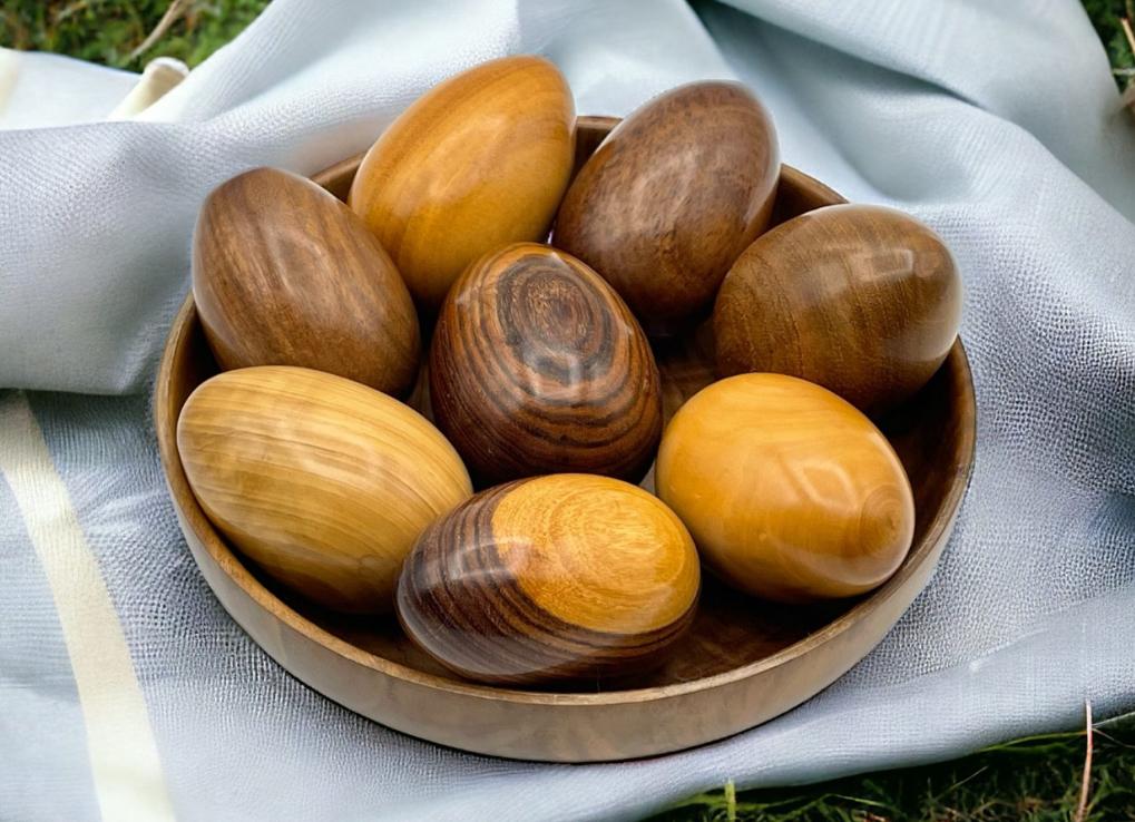The Exotic Wood Collector's Egg Set: A Showcase of Natural Artistry