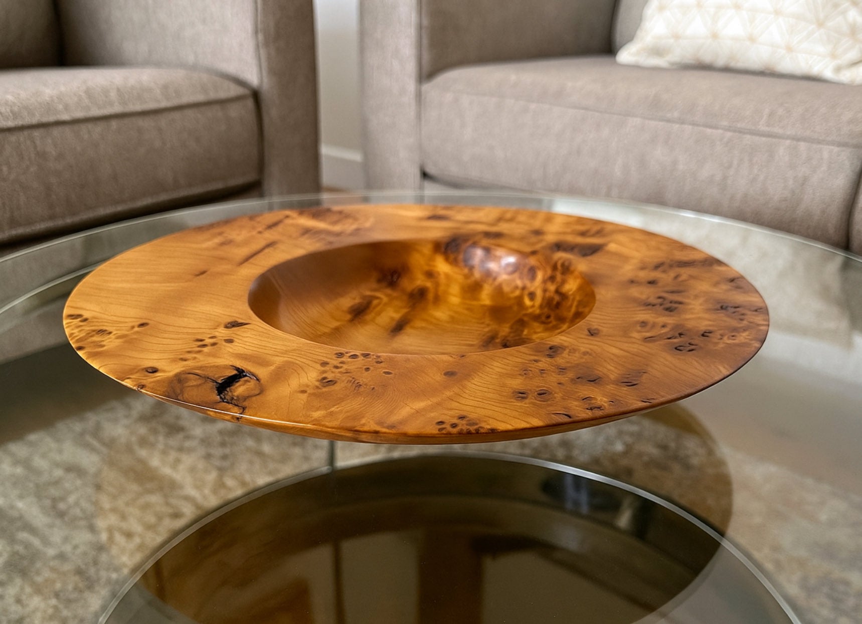 The Elm Burr Centerpiece Bowl: Nature's Masterpiece