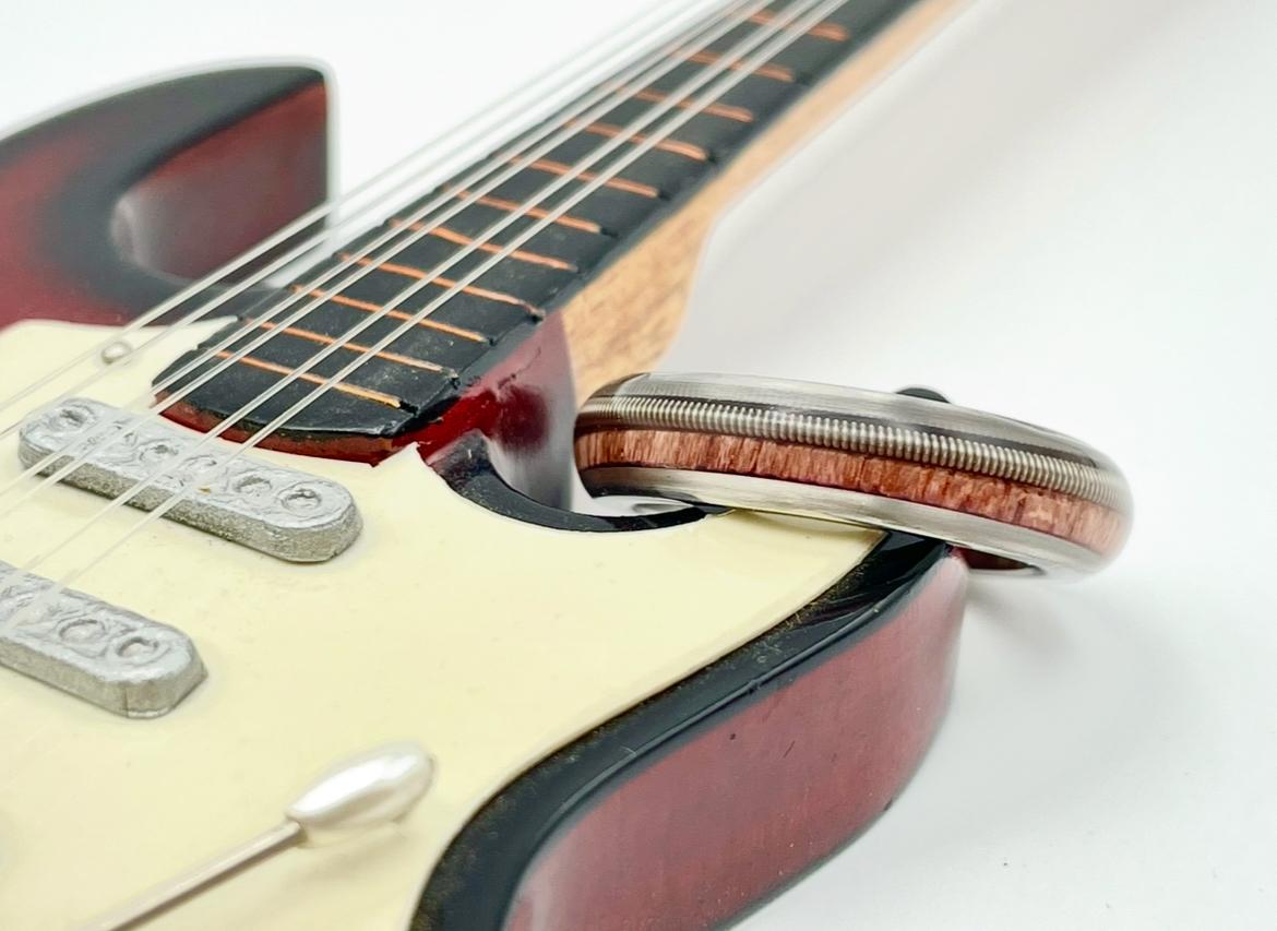 Purple Heart Guitar String Ring