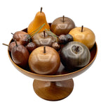 Pedestal Bowl and Wooden Fruit Display