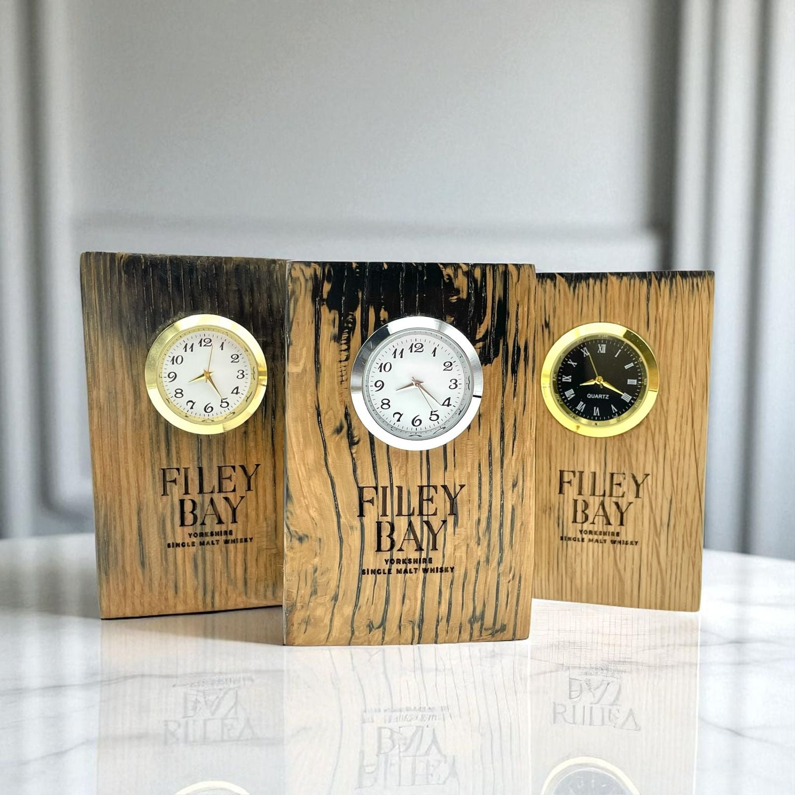 Whisky Barrel Stave Desk clock