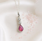 ✨ Teardrop of Light: Sterling Silver Opal & Ashes Memorial Pendant