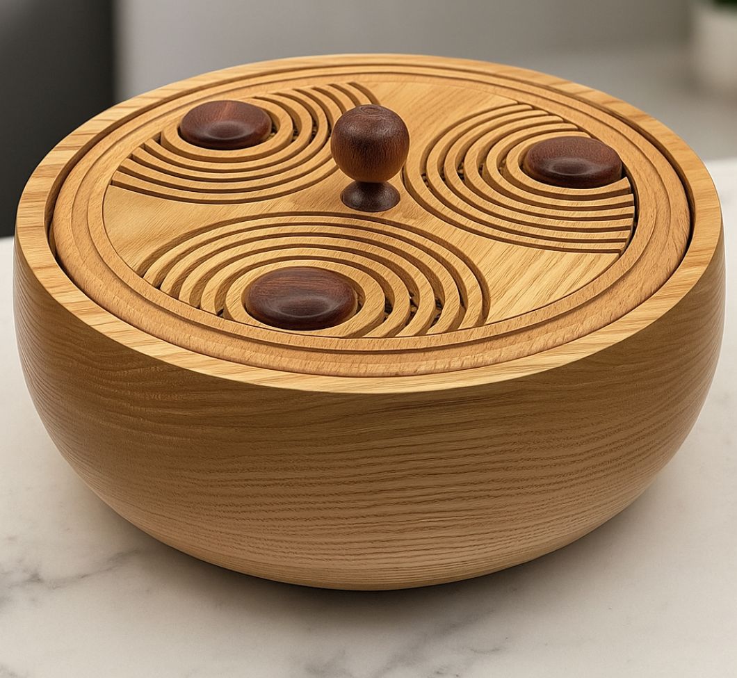 💜 The Harmony Bowl: Hand-Turned Ash & Purpleheart Keepsake