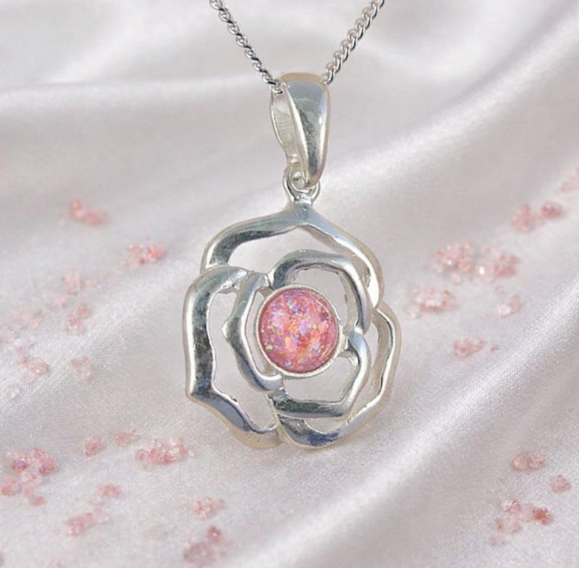 The Eternal Bloom Sterling Silver Memorial Pendant