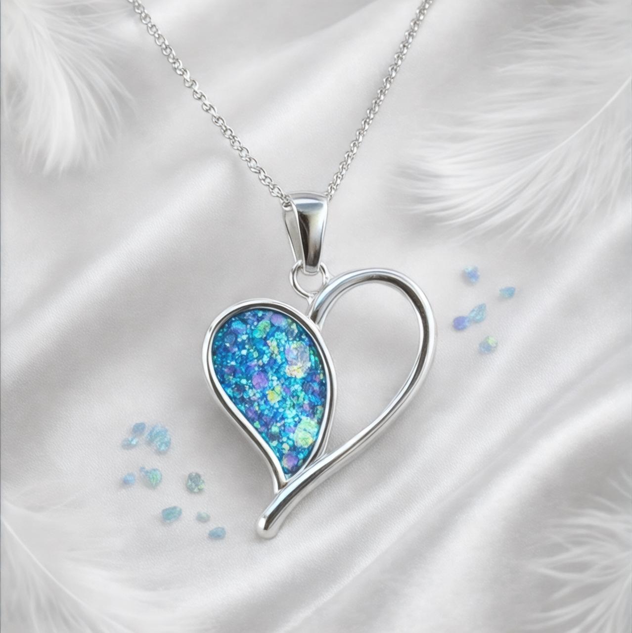 The Eternal Bond Sterling Silver Heart Memorial Pendant