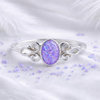 💖 Vine of Remembrance: Sterling Silver Opal Scroll Ring