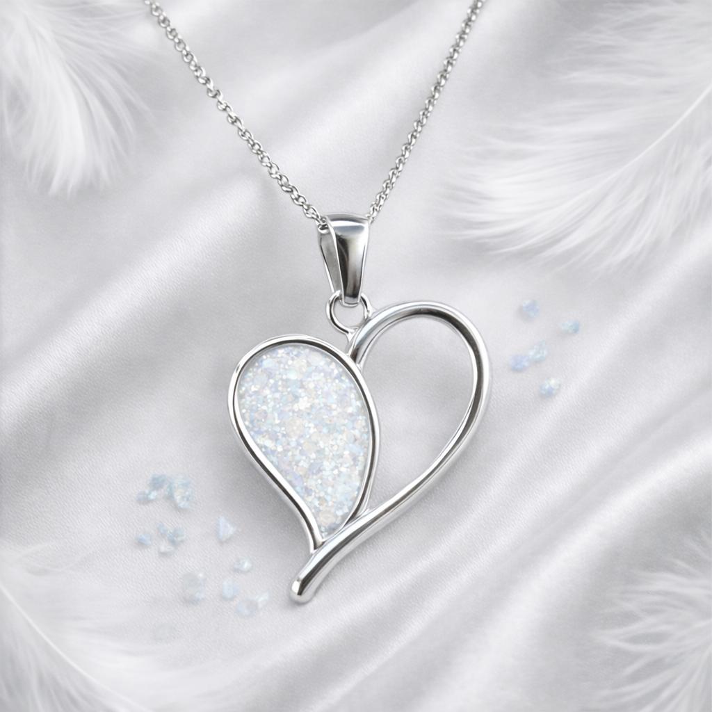 The Eternal Bond Sterling Silver Heart Memorial Pendant