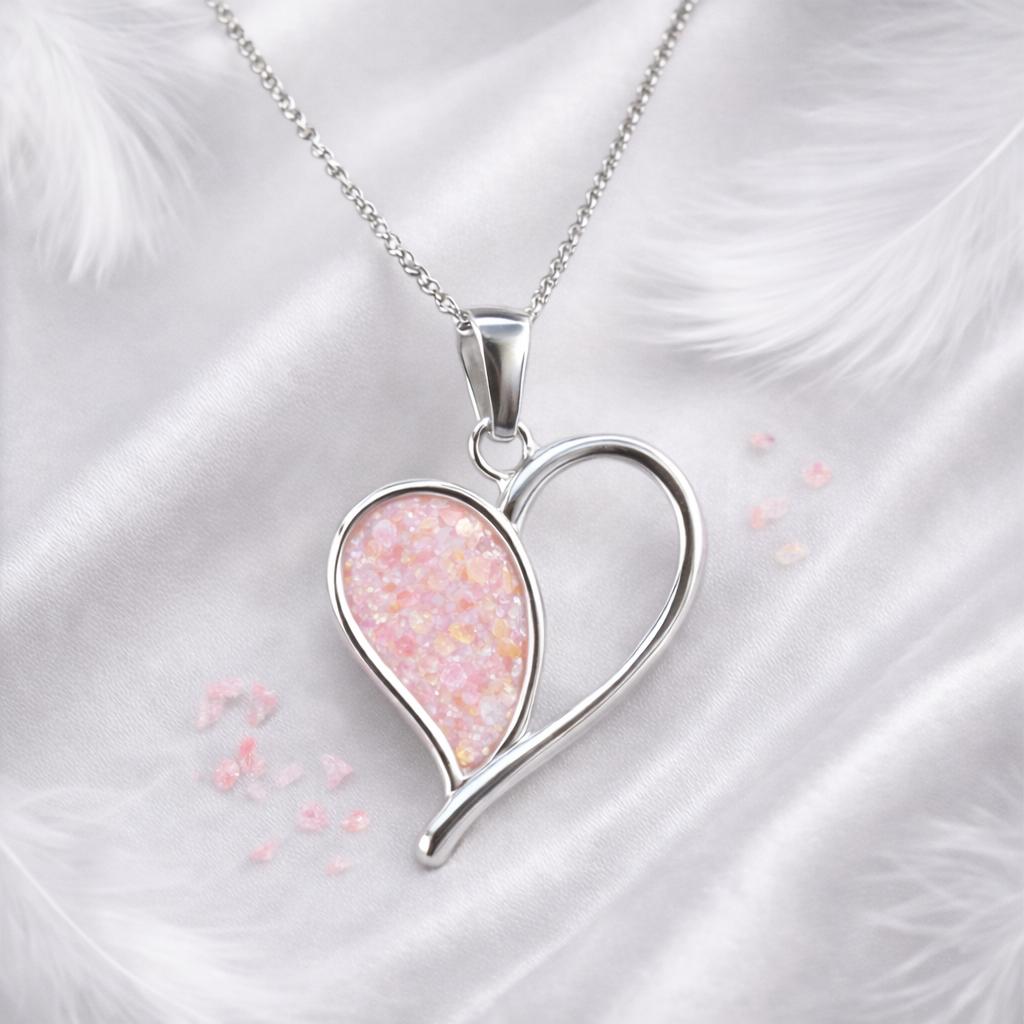 The Eternal Bond Sterling Silver Heart Memorial Pendant