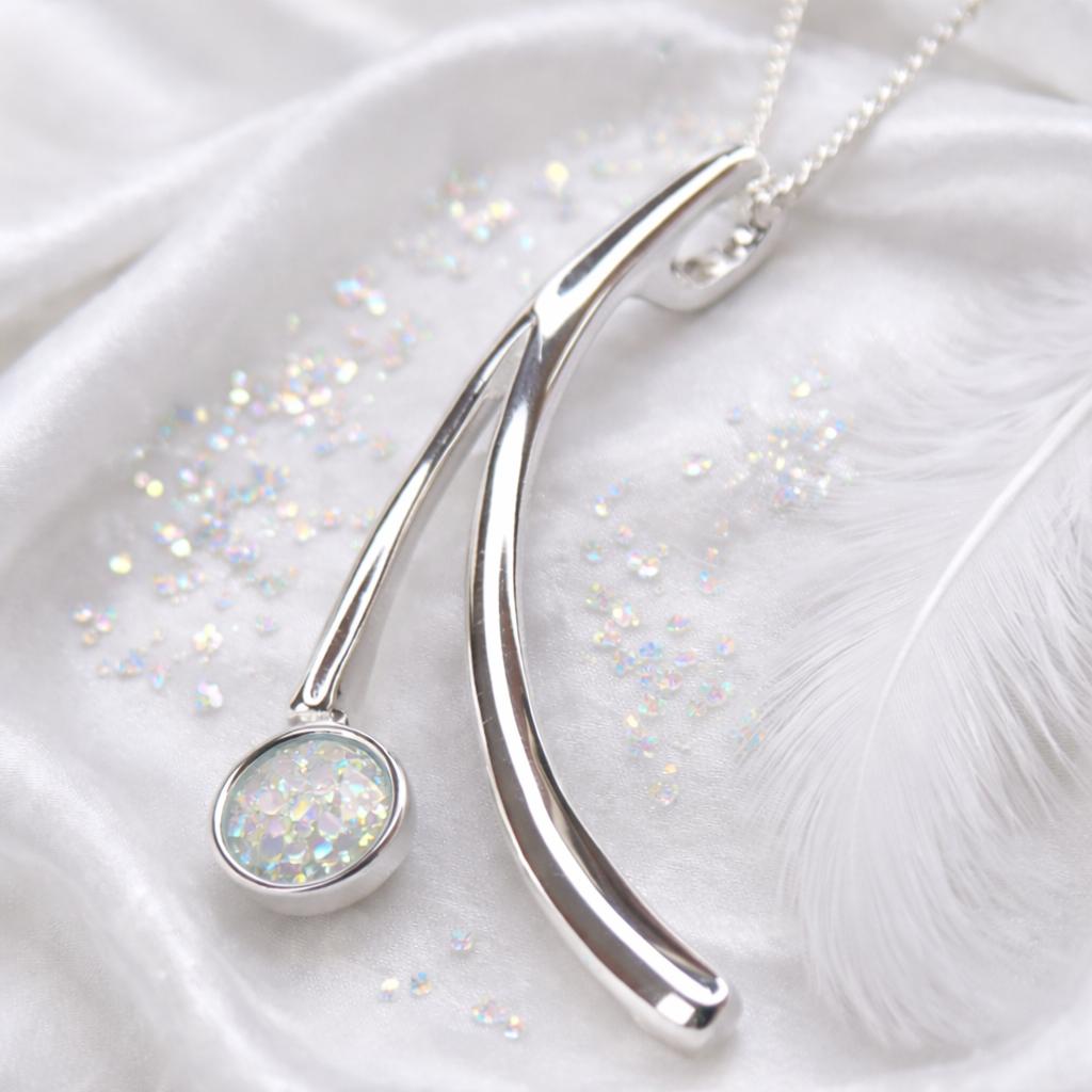 The Serenity Arc Sterling Silver Memorial Pendant