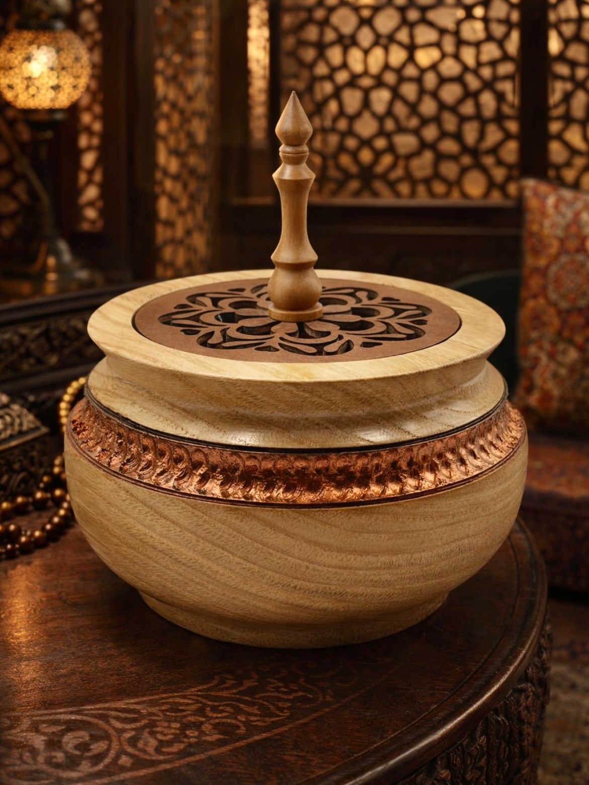 The Gilded Grain | Hand-Textured Artisan Vessel