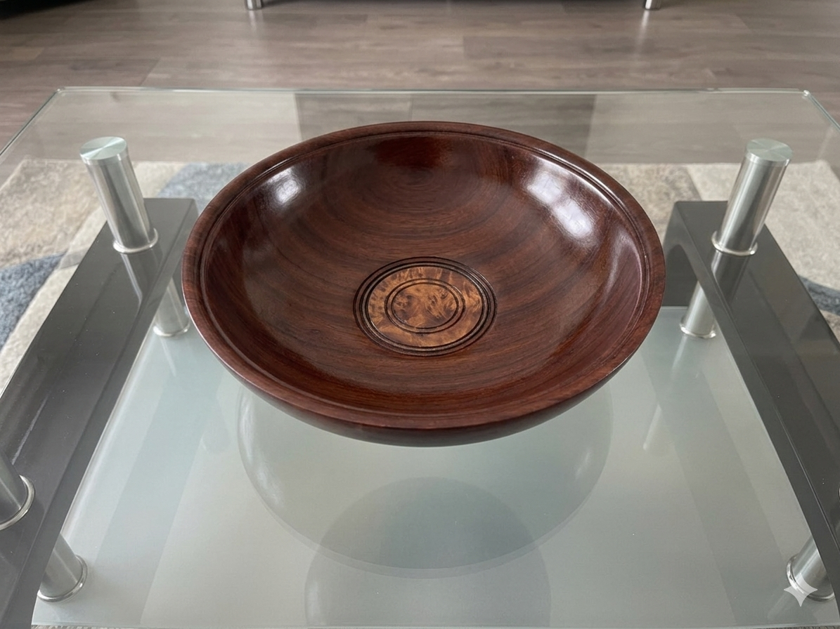 Padauk & Thuya Burr Statement Bowl