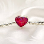 Embraced in Love – Crushed Opal Heart Memorial Charm