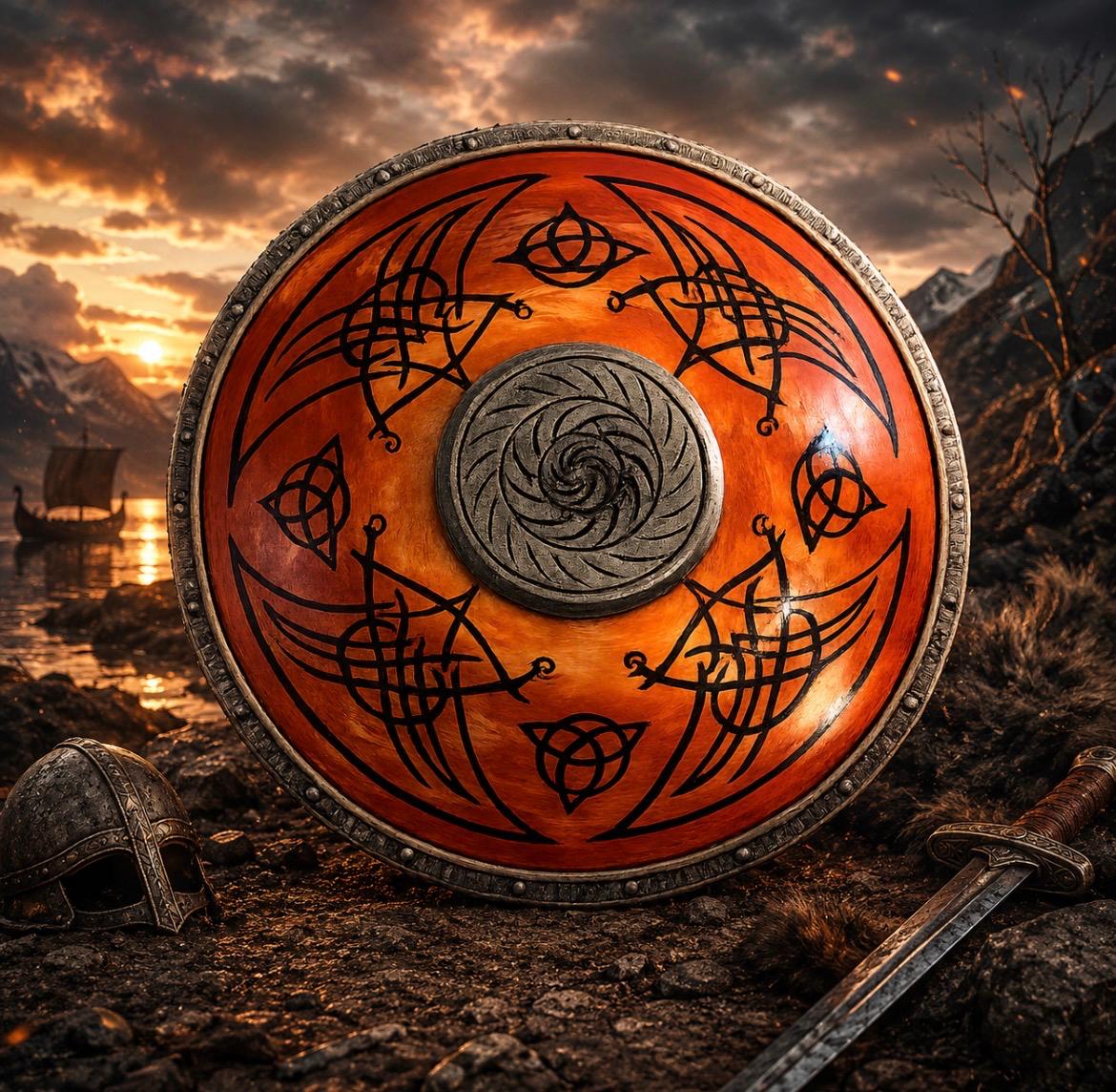 Valkyrie Fire Round Shield