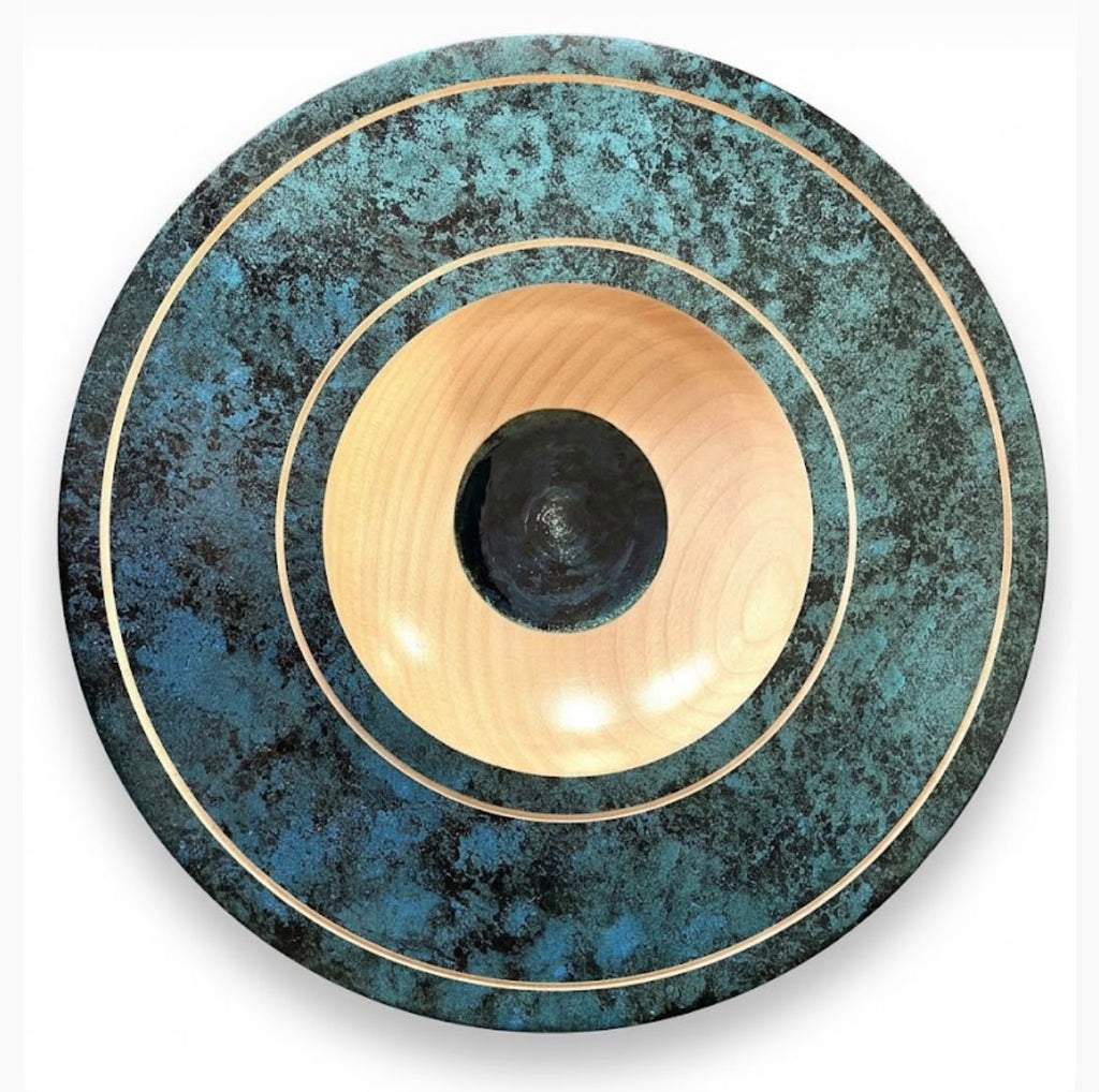 The Charybdis Handcrafted Wooden Pedestal Bowl